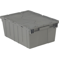 Contenants de distribution Flipak en plastique poly&eacute;thyl&egrave;ne (PE), 21,9" x 15,2" x 9,3", Gris Industrial Sales