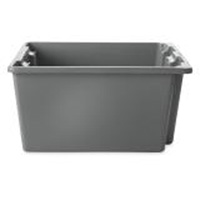 Caisse-palette empilable et emboîtable, 10" x 15,5" x 19,5", Gris Industrial Sales