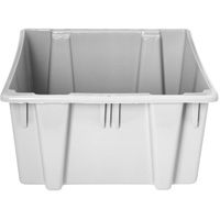 Caisse-palette empilable et emboîtable, 13" x 15,5" x 19,5", Gris Industrial Sales