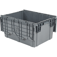 Contenants de distribution Flipak en plastique poly&eacute;thyl&egrave;ne (PE), 27,9" x 20,9" x 15,2", Gris Industrial Sales