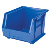 Stack & Hang Bin, 8-1/4" W x 7" H x 10-3/4" D, Blue Industrial Sales