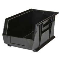 Stack & Hang Bin, 8-1/4" W x 7" H x 14-3/4" D, Black Industrial Sales