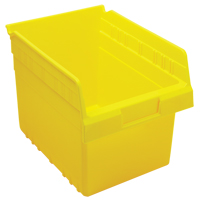 Store-Max Shelf Bins, 8-3/8" W x 8" H x 11-5/8" D, Yellow, 44 lbs. Capacity Industrial Sales