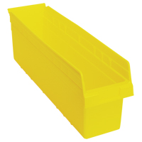 Store-Max Shelf Bins, 6-5/8" W x 8" H x 23-5/8" D, Yellow, 68 lbs. Capacity Industrial Sales
