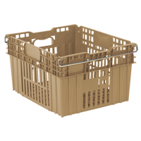 Contenant en plastique empilable Stack-N-Nest pour l'agriculture, 20" x 24" x 13,4", Beige Industrial Sales
