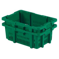 Contenant en plastique Stack-N-Nest pour la manutention des aliments, 16" x 23,9" x 8,8", Vert Industrial Sales