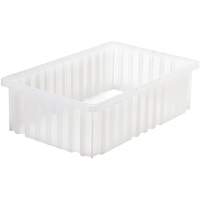 Divider Box&reg; Container, Plastic, 16.5" W x 10.875" D x 5" H, Grey Industrial Sales