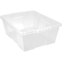Plastic Latch Container, 15.875" W x 21" D x 7.75" H, Clear Industrial Sales