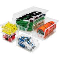 Bacs tr&egrave;s transparents Ultra, 8-1/4" la, 7" h x 14-3/4" p, Transparent Industrial Sales