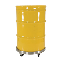Chariots pour barils, Acier inoxydable, Capacit&eacute;e 800 lb, Diam&egrave;tre 23-1/4", Roue en Caoutchouc Industrial Sales