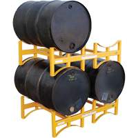 Steel Stackable Drum Rack, 2 Drums, 1600 lbs. Capacity, 45-1/2" W x 29-7/8" D x 12-3/4" H Industrial Sales