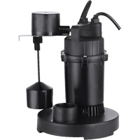 Thermoplastic Submersible Sump Pump, 2560 GPH, 115 V, 4.6 A, 1/3 HP Industrial Sales