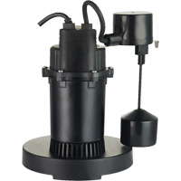 Thermoplastic Submersible Sump Pump, 2560 GPH, 115 V, 4.6 A, 1/3 HP Industrial Sales