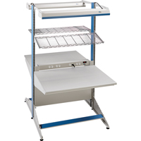 Arlink Preconfigured Workstation, 36" W x 56" D x 84" H, Double Sided Corner Add-On Industrial Sales