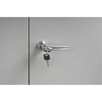 Cabinet Style Shop Desk, 34-1/2" W x 30" D x 53" H, Grey Industrial Sales