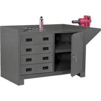 Stationary Workstation, Steel Surface, 60-1/8" W x 24-1/4" D x 36-1/4" H Industrial Sales
