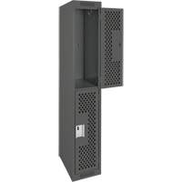 Casiers Clean Line, 2 niveaux, 12" x 15" x 72", Acier, Charbon, Rivet (assembl&eacute;), Perfor&eacute; Industrial Sales