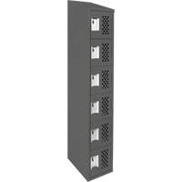 Petits casiers &eacute;conomiques assembl&eacute;s et perfor&eacute;s Clean Line, 6 niveaux, 18" x 72" x 12", Acier Industrial Sales