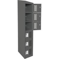 Petits casiers &eacute;conomiques assembl&eacute;s et perfor&eacute;s Clean Line, 6 niveaux, 18" x 72" x 12", Acier Industrial Sales