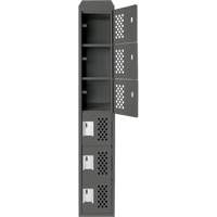 Petits casiers &eacute;conomiques assembl&eacute;s et perfor&eacute;s Clean Line, 6 niveaux, 18" x 72" x 12", Acier Industrial Sales