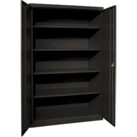 Armoires de rangement Hi-Boy profondes, Acier, 4 Tablettes, 72" h x 36" la x 24" P, Noir Industrial Sales