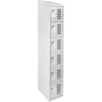 Petits casiers &eacute;conomiques assembl&eacute;s et perfor&eacute;s Clean Line, 6 niveaux, 18" x 72" x 12", Acier Industrial Sales