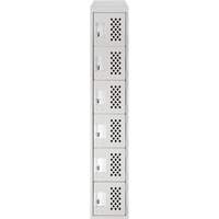 Petits casiers &eacute;conomiques assembl&eacute;s et perfor&eacute;s Clean Line, 6 niveaux, 18" x 72" x 12", Acier Industrial Sales
