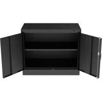 Standard Desk-High Cabinet, Steel, 30" H x 36" W x 18" D, Black Industrial Sales