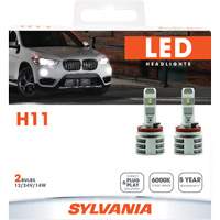 H11 Headlight Bulb, LED, 13.2 W/17 W, White Industrial Sales