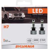 H7 Headlight Bulb, LED, 13.2 W/17 W, White Industrial Sales