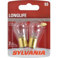 93 Long Life Mini Automotive Bulb, Incandescent, 13.3 W Industrial Sales