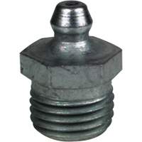 Raccord de graissage droit tr&egrave;s court, Acier, Filetage de 0,25 NPT Industrial Sales