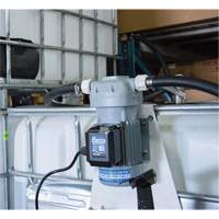 Pompe de transfert de fluide d'&eacute;chappement diesel (DEF) 115 V CA avec support pour cuve GRV et pistolet Industrial Sales