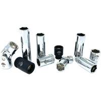 Chrome Finish Socket Set with Rail, 10 Pieces, 1/4"/3/8" Drive Size Industrial Sales