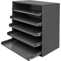 Armoire de rangement &agrave; cloisons, Acier, 5 compartiments, 20-1/2" la x 12-1/2" p, 21" h, Gris Industrial Sales