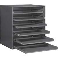 Armoire de rangement &agrave; cloisons, Acier, 6 compartiments, 20-5/16" la x 15-15/16" p, 21-7/8" h, Gris Industrial Sales