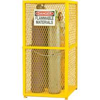 Armoire de rangement pour bouteilles &agrave; gaz, nbre de bouteilles: 9, 30" , 30" , 71-3/4" , Jaune Industrial Sales