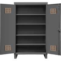 Armoire ext&eacute;rieure robuste, Acier, 4 Tablettes, 78" h x 48" la x 24" P, Gris Industrial Sales