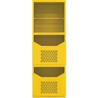 Spill Control Cabinet, 1 Shelves, 72" H x 24" W x 24" D, Steel, Yellow Industrial Sales