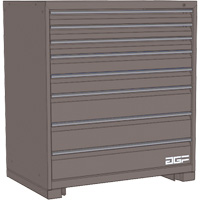Modular Drawer Cabinet, 8 Drawers, 48" W x 24" D x 40" H, Grey Industrial Sales