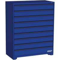 Modular Drawer Cabinet, 9 Drawers, 48" W x 24" D x 60" H, Blue Industrial Sales