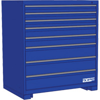 Modular Drawer Cabinet, 8 Drawers, 24" W x 24" D x 40" H, Blue Industrial Sales