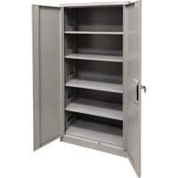 Armoire de rangement, Acier, 4 Tablettes, 78" h x 36" la x 24" P, Gris Industrial Sales
