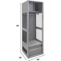 Gear Locker, Steel, 24" W x 18" D x 72" H, Grey Industrial Sales