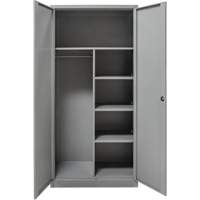 Armoire de rangement combin&eacute;e, 36" la x 18" p x 72" h, Gris Industrial Sales