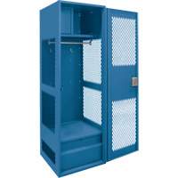 Gear Locker with Door, Steel, 24" W x 18" D x 72" H, Dark Blue Industrial Sales