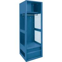 Gear Locker, Steel, 24" W x 18" D x 72" H, Dark Blue Industrial Sales