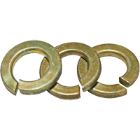 Split Lock Washer, 5/8", Yellow Zinc Industrial Sales