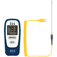 Food Thermometer with HACCP Check, Contact, Digital, -83.2 - 1999°F (-64 to 1400°C) Industrial Sales
