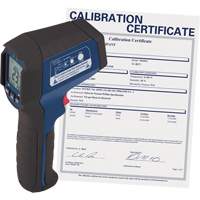 Infrared Thermometer with Calibration Certificate, -31°- 1202° F ( -35° - 650° C ), 12:1, Adjustable Emmissivity Industrial Sales